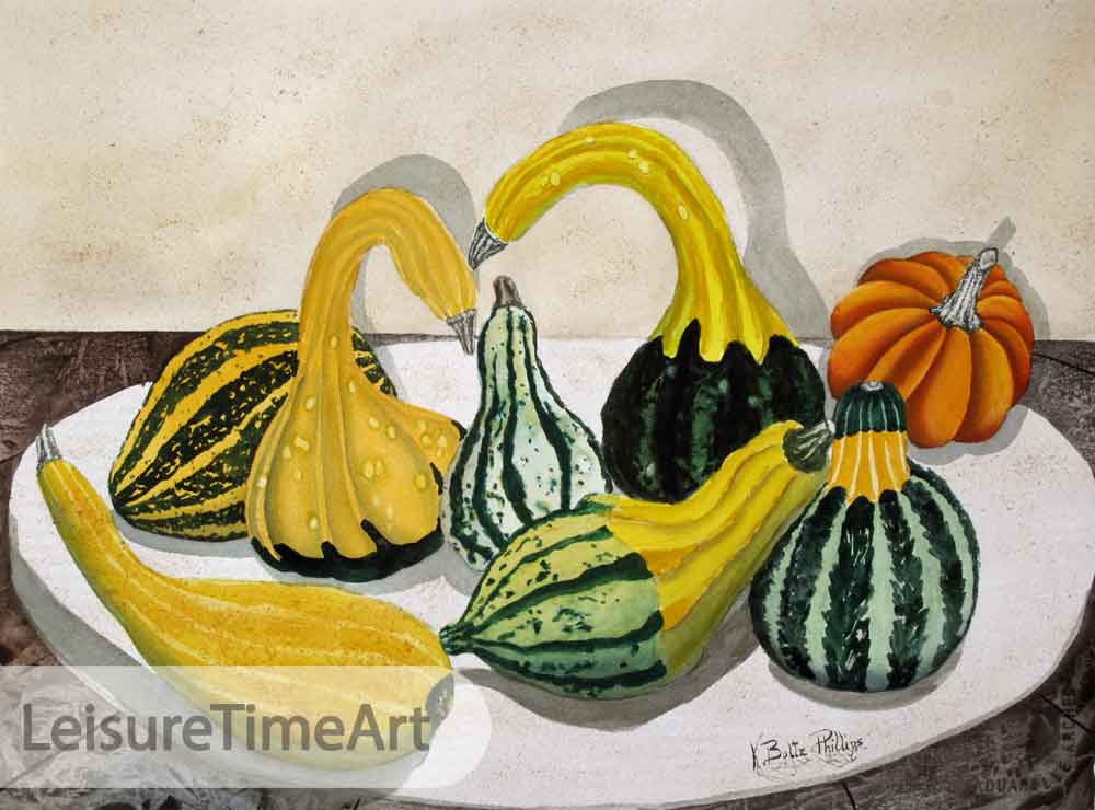 Country Gourds Original Watercolor