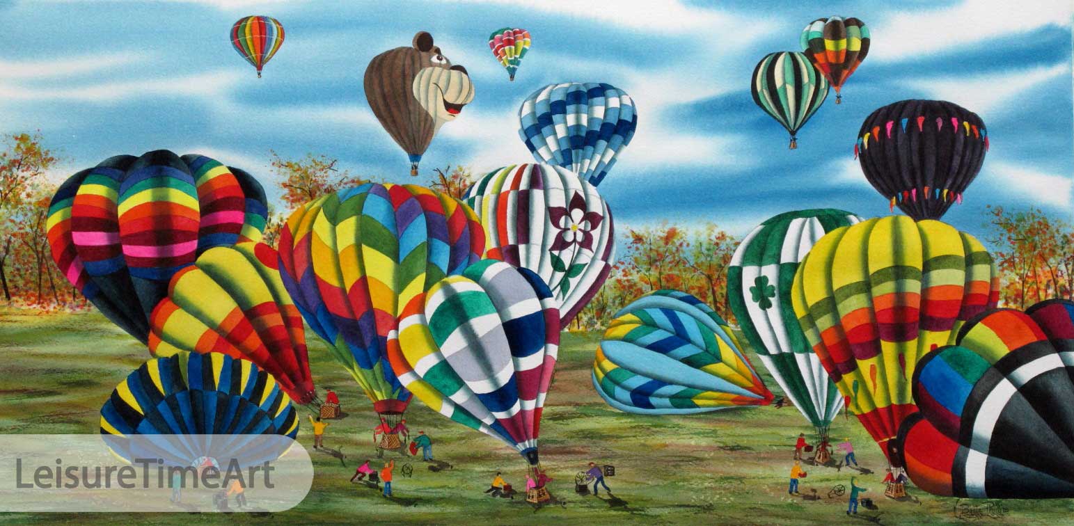 Hot air Balloons Original Watercolor