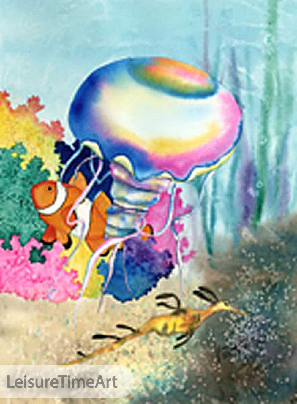 Jelly Fish Giclee Watercolor Reproductions