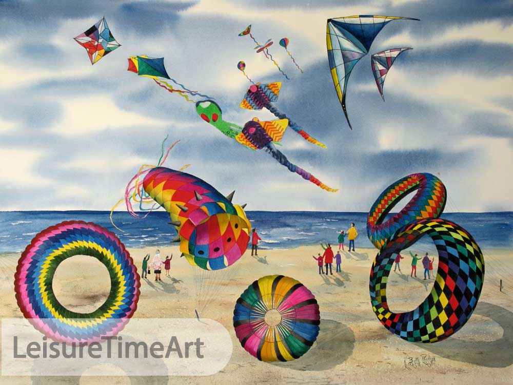 Kites #1 Original Watercolor