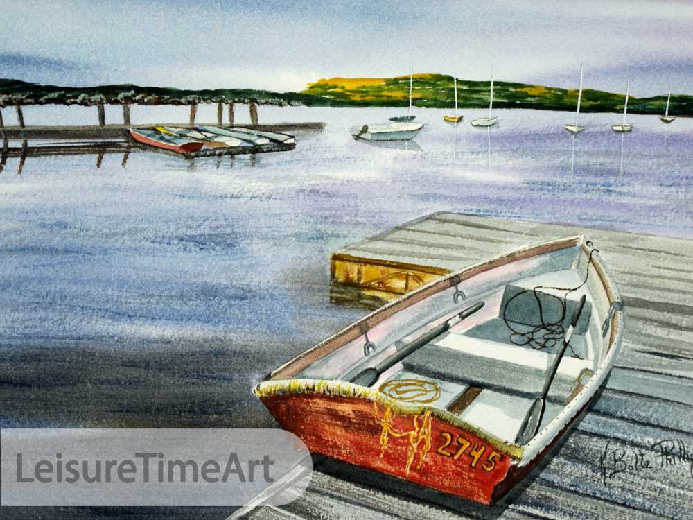 Small Dock Original Watercolor